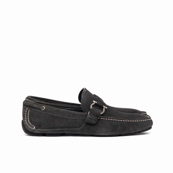 950$ Salvatore Ferragamo Men\'s Dublo Suede Grey Drivers Loafers US9 EE main image 5